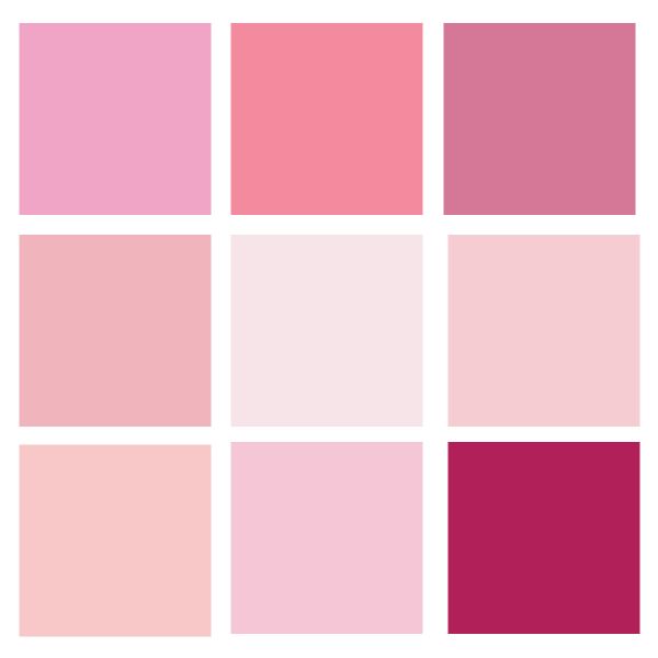 Popularne odcienie różowego