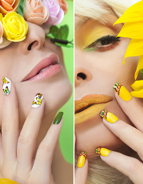Manicure winylowy ze zdobieniami